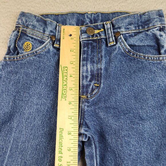 Wrangler Jeans Boys 9 Regular Blue Straight Leg Classic Denim Adjustable Waist - Picture 5 of 11